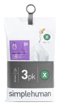 simplehuman - Bin Liner Code X 3 x 20 Pack 60 Liners